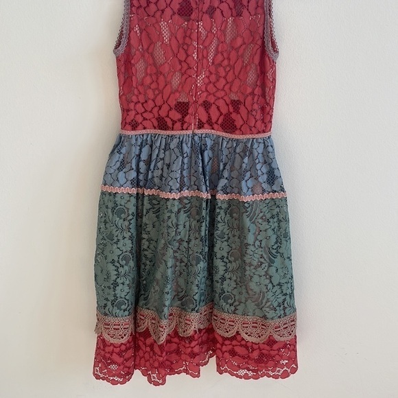 ALEXIS Vedette floral lace Colorblock A-Line mini dress XS - Picture 7 of 10